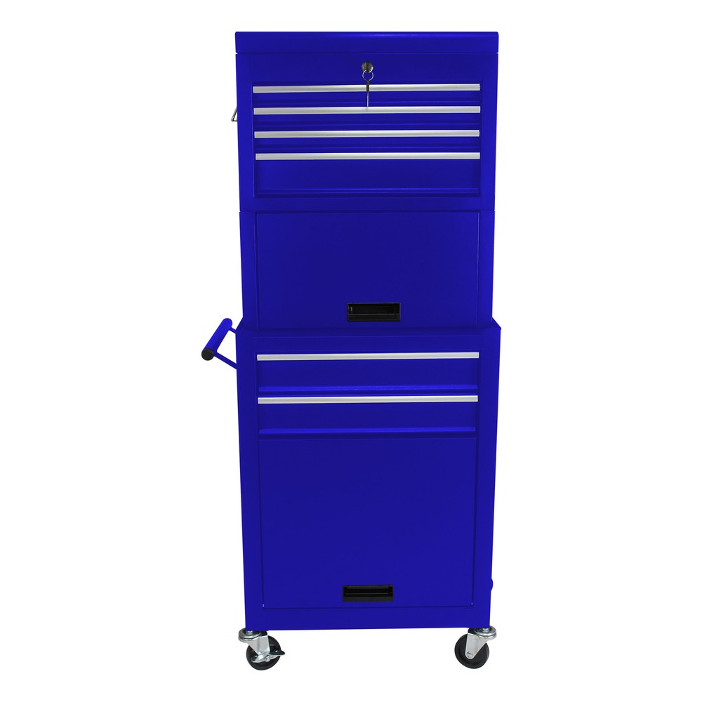 Heavy-Duty 6-Drawer Rolling Tool Chest with Wheels – Blue Storage Solution