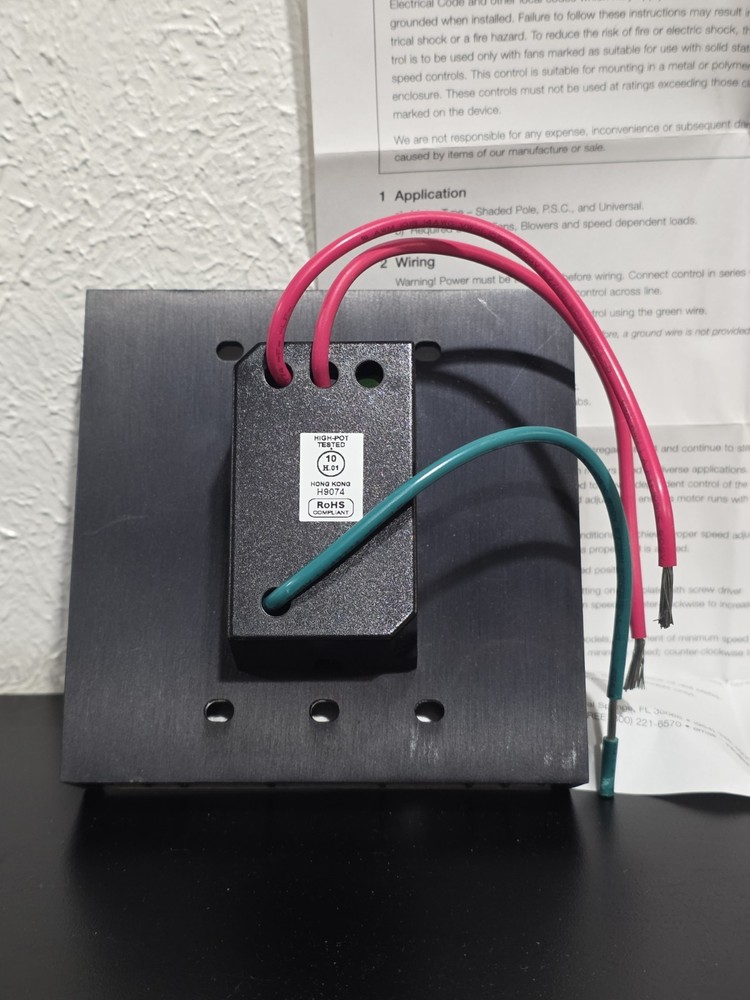 SOLID STATE MOTOR SPEED CONTROL # KBWC-110K 10 Amp 120V A.C.