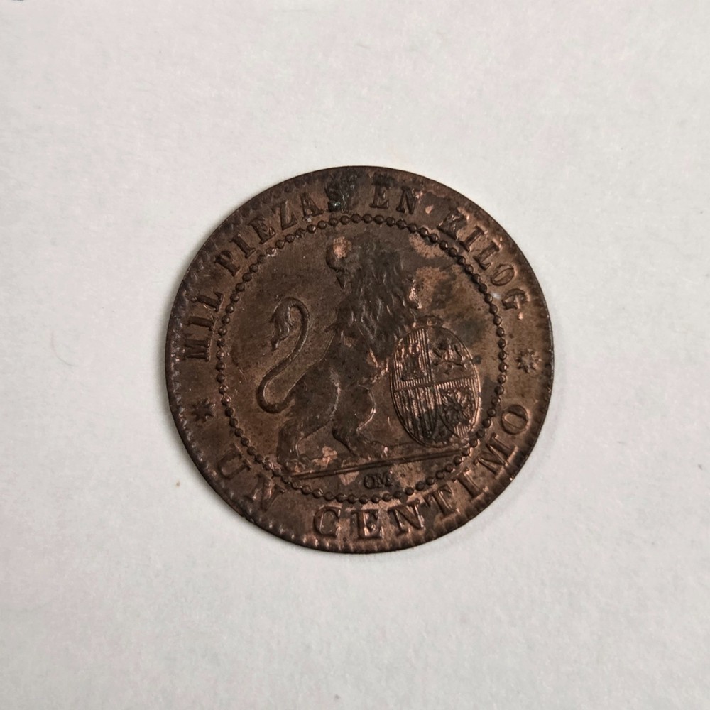 1870 Spain 1 Centimo #2