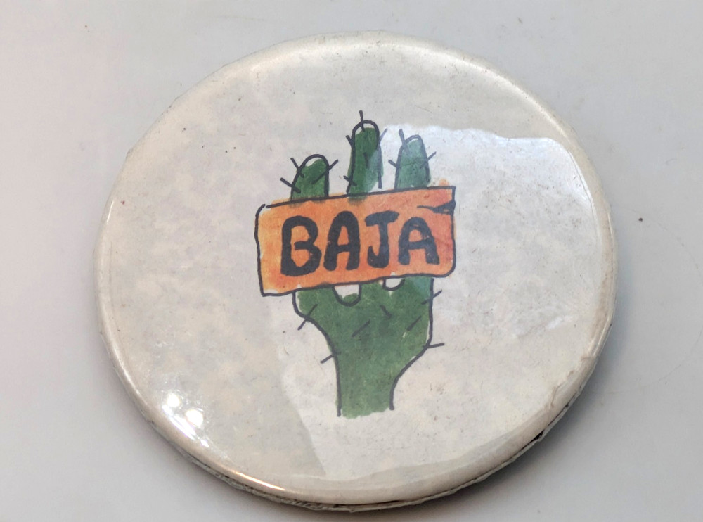 BAJA Cactus Button Badge Pinback