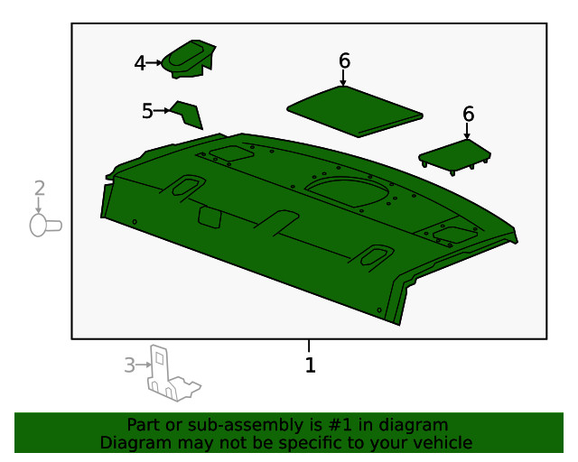 Genuine GM Ebony Rear Window Panel Trim 20960724