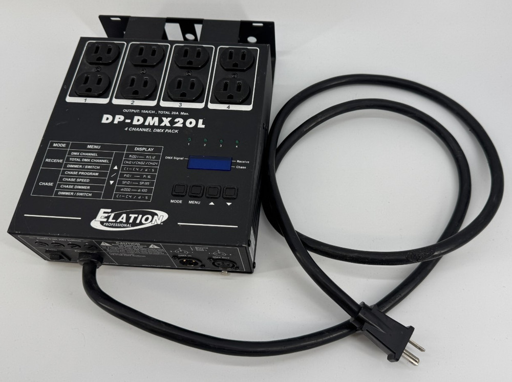 Elation Professional DP-DMX20L 4 Channel DMX Power Pack