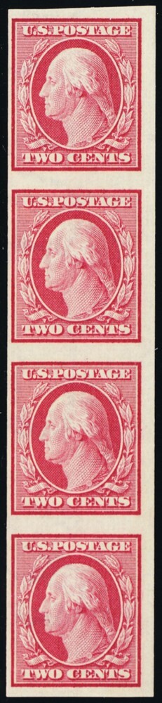 344V, Mint NH Imperforate Coil Vertical Strip of Four - Stuart Katz