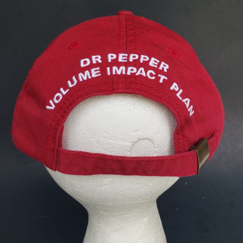 Dr Pepper Soda Pop VIP Volume Impact Plan Employee Strapback Cap Hat New