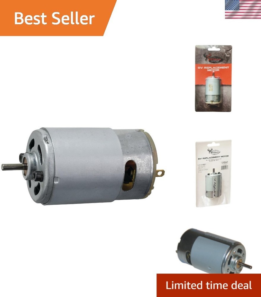 Efficient 6V Game Feeder Motor - Optimizes Deer Feeding Performance