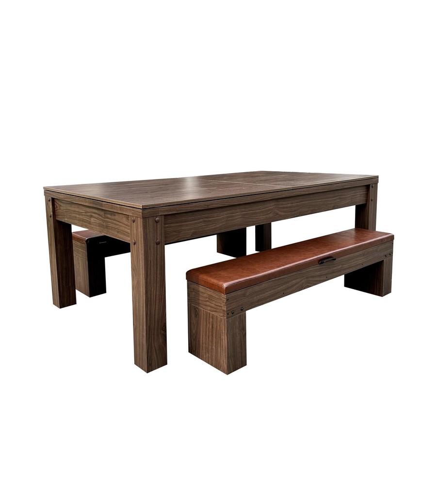 7ft 3-in-1 Multi-Functional Pool Table with Benches (Ping Pong Table)