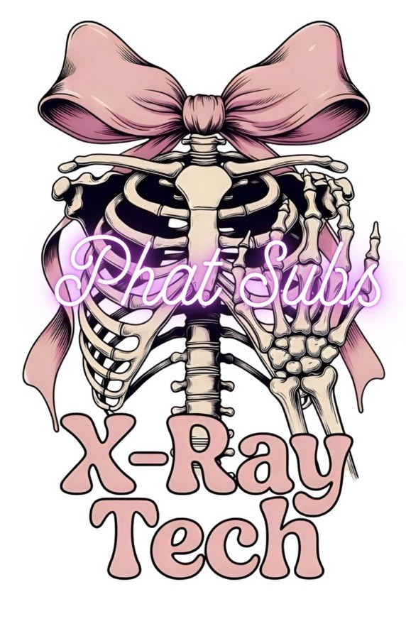 Sublimation Print X-Ray Tech Bow Ready To Press Heat Transfer