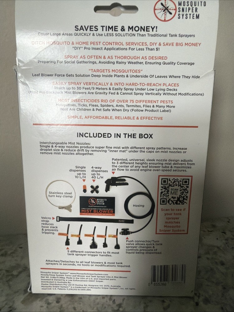 Handheld Mosquito Misting System - Easy Adapter for Leaf Blowers and Sprayers