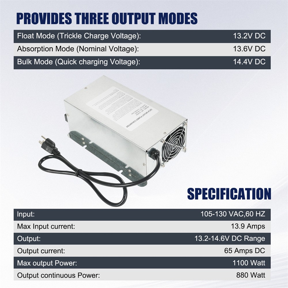 65 Amp Power Converter Charger For RV Trailer Camper WF-9800 WF-9865
