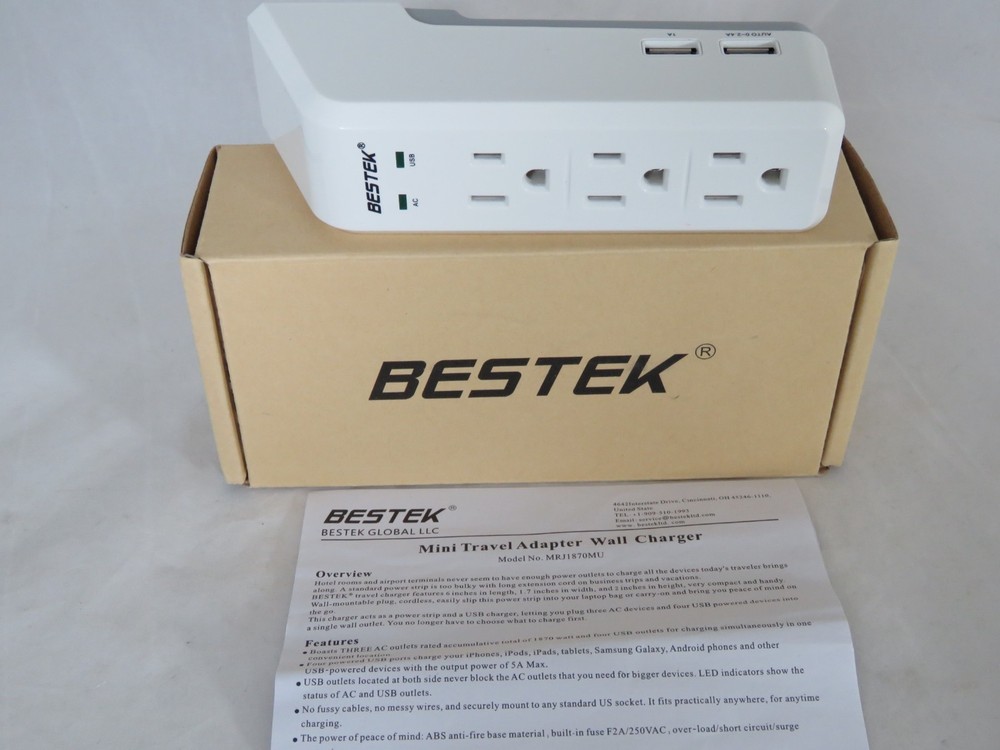 Bestek Mini Travel Adaptor Wall Charger