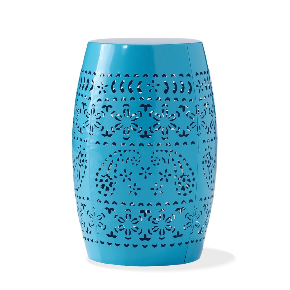 Christopher Knight Home Ruby Outdoor 12" Iron Side Table Blue