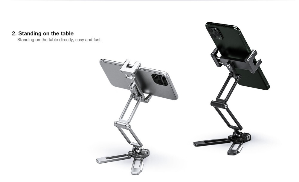 Leofoto PS-4 Foldable Multi-Functional Smartphone Clamp Black