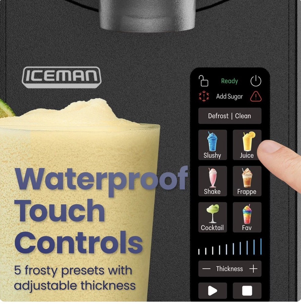 ICEMAN Slush-Ease MAX 64 oz Drink Capacity Slushy Maker with Touchscreen