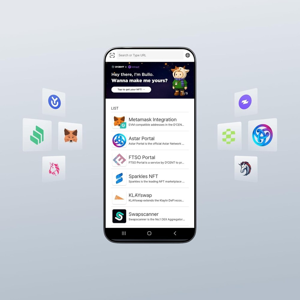 D'CENT Hardware Wallet – Biometric Cold for Crypto with Black