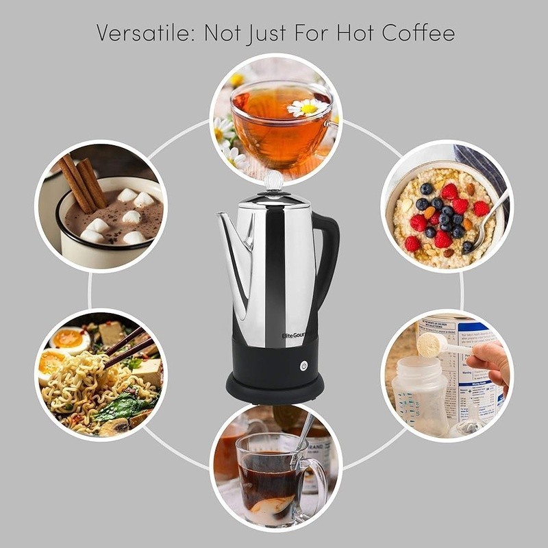 Percolator 12 Cup Coffee Maker Stainless Steel Automatic Keep Warm Coffee Brewer
