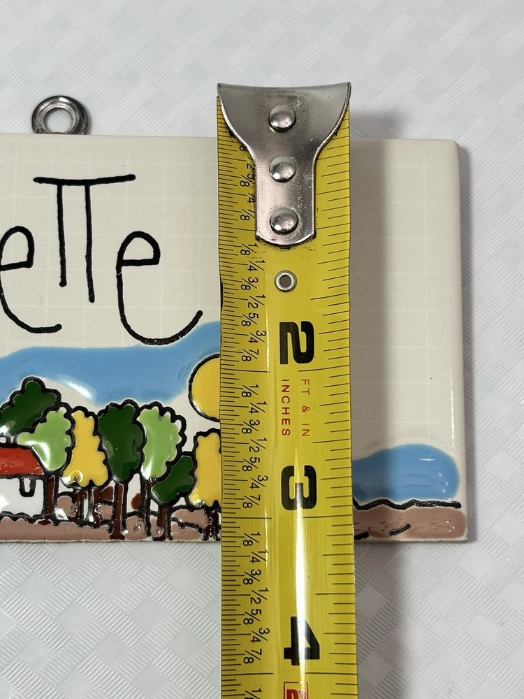 2 Hand Painted Bathroom Tile Plaques