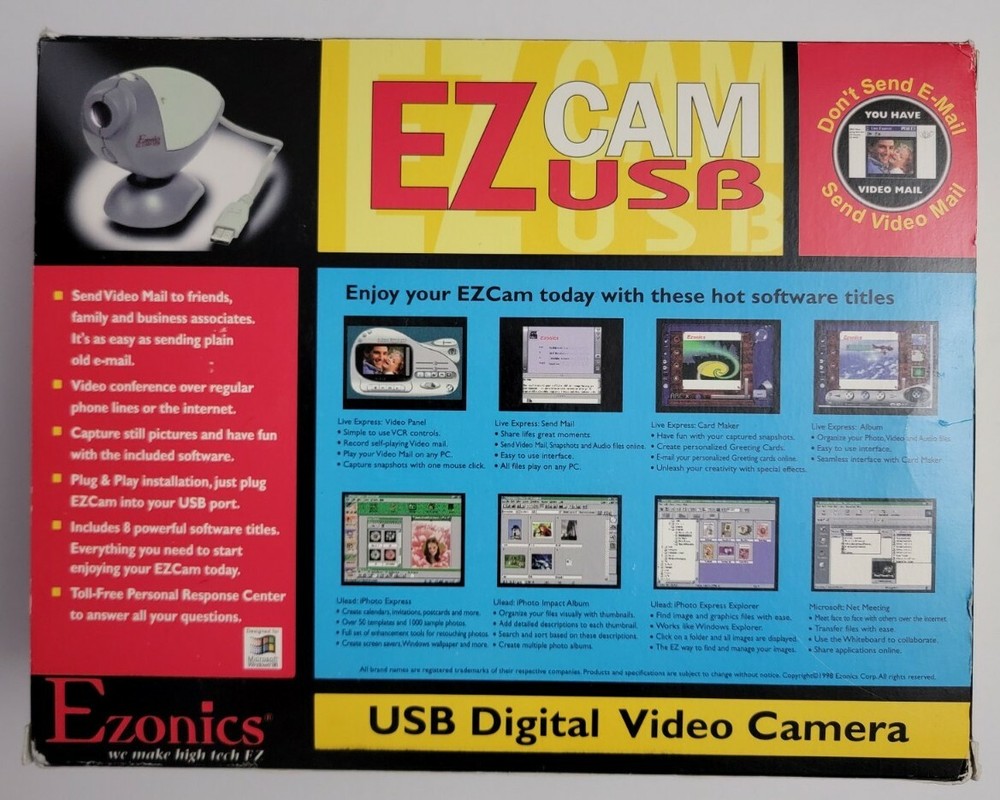 Ezonics EZ-302 Web Cam - USB 3 in 1 PC Digital Video Camera