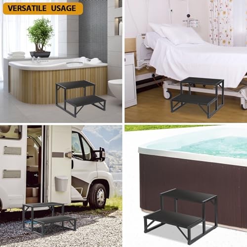 Hot Tub Step 500LBS Capacity Spa Side Step 2-Step Stairs Edge Spa Step 2 Step