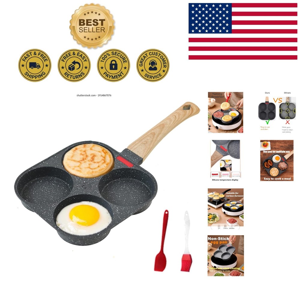 Versatile Breakfast Skillet - 4-Cup Nonstick Egg Pan for Induction & Gas
