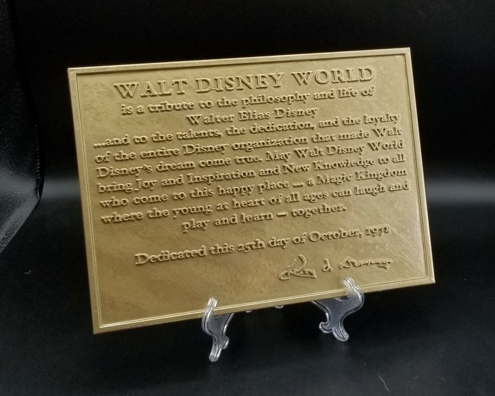 13" Disney World Dedication Plaque Replica Inspired Sign