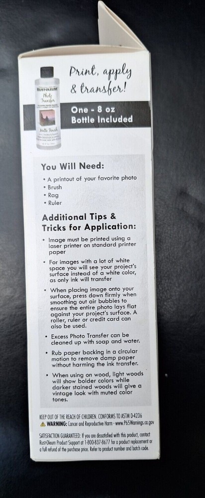 Rustoleum Photo Transfer