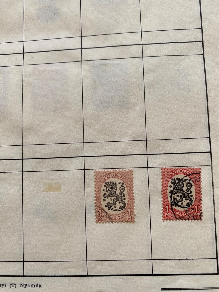 WW Stamps Finland hinged on approval pages
