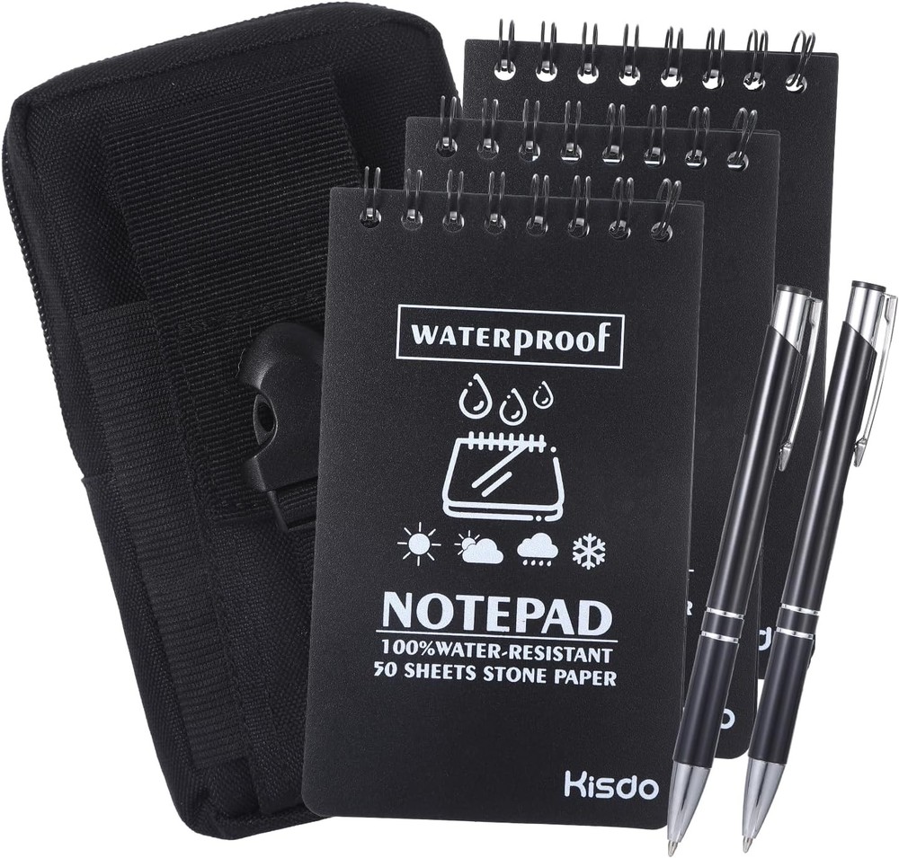 6 Pcs Waterproof Notebook Set, Write in The Rain Notebook, All Weather Notebook,