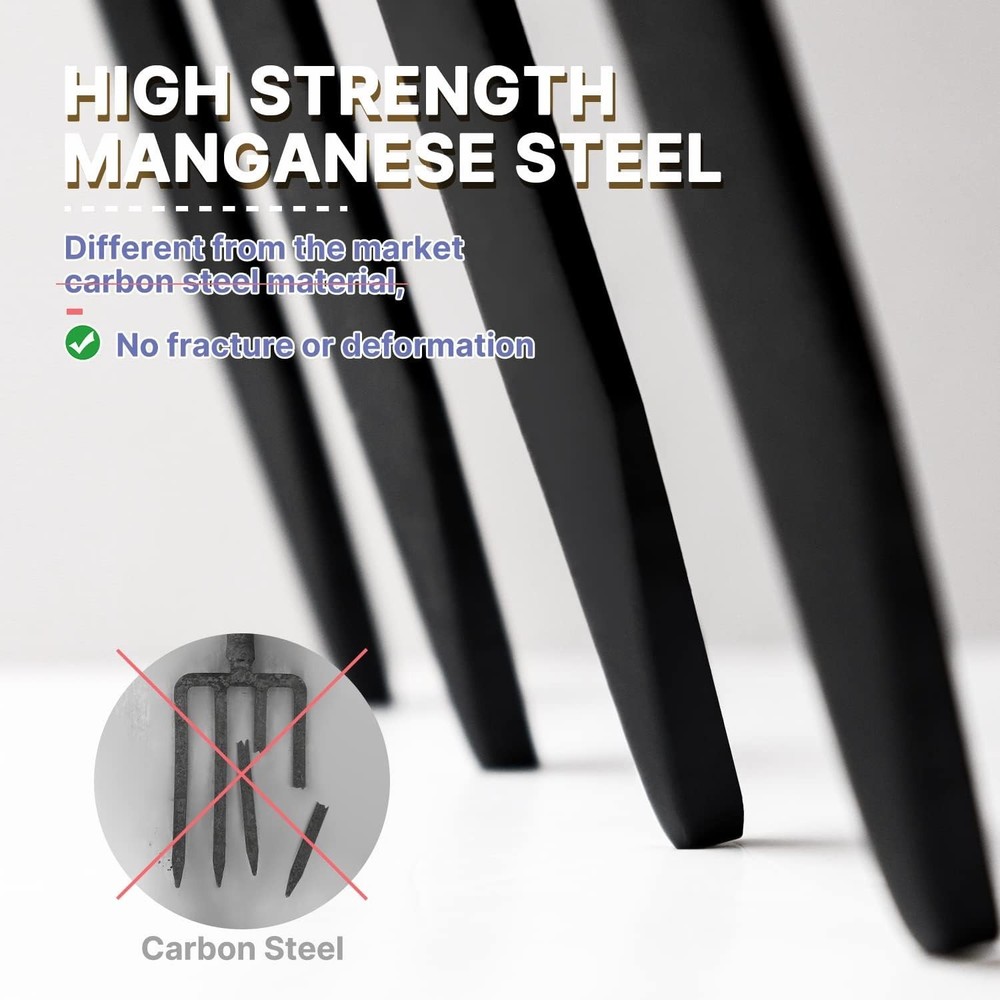 Steel Spading Fork with Ergonomic Y-Grip Handle - Essential Garden Tool