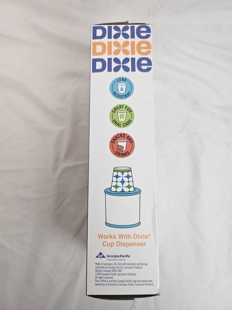 Dixie Cups Throwback Pattern 5 oz 100 Count 1960's Pattern NEW Unopened