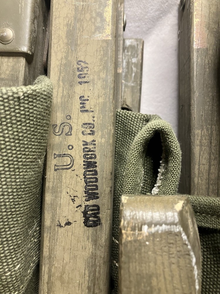 Vintage 1952 U.S. Army folding cot