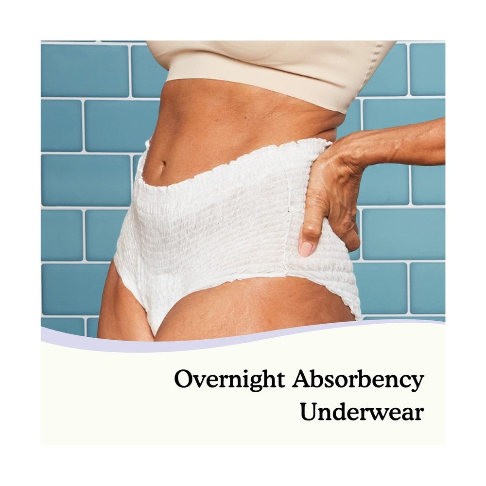 Because Premium Overnight Plus Pull Up Underwear - Unisex, Absorbs 6 Cups, So...