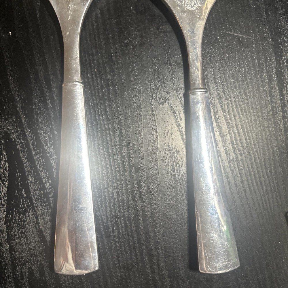 Lenox Salad Serving Set Fork And Spoon Fruit Pattern Heavy