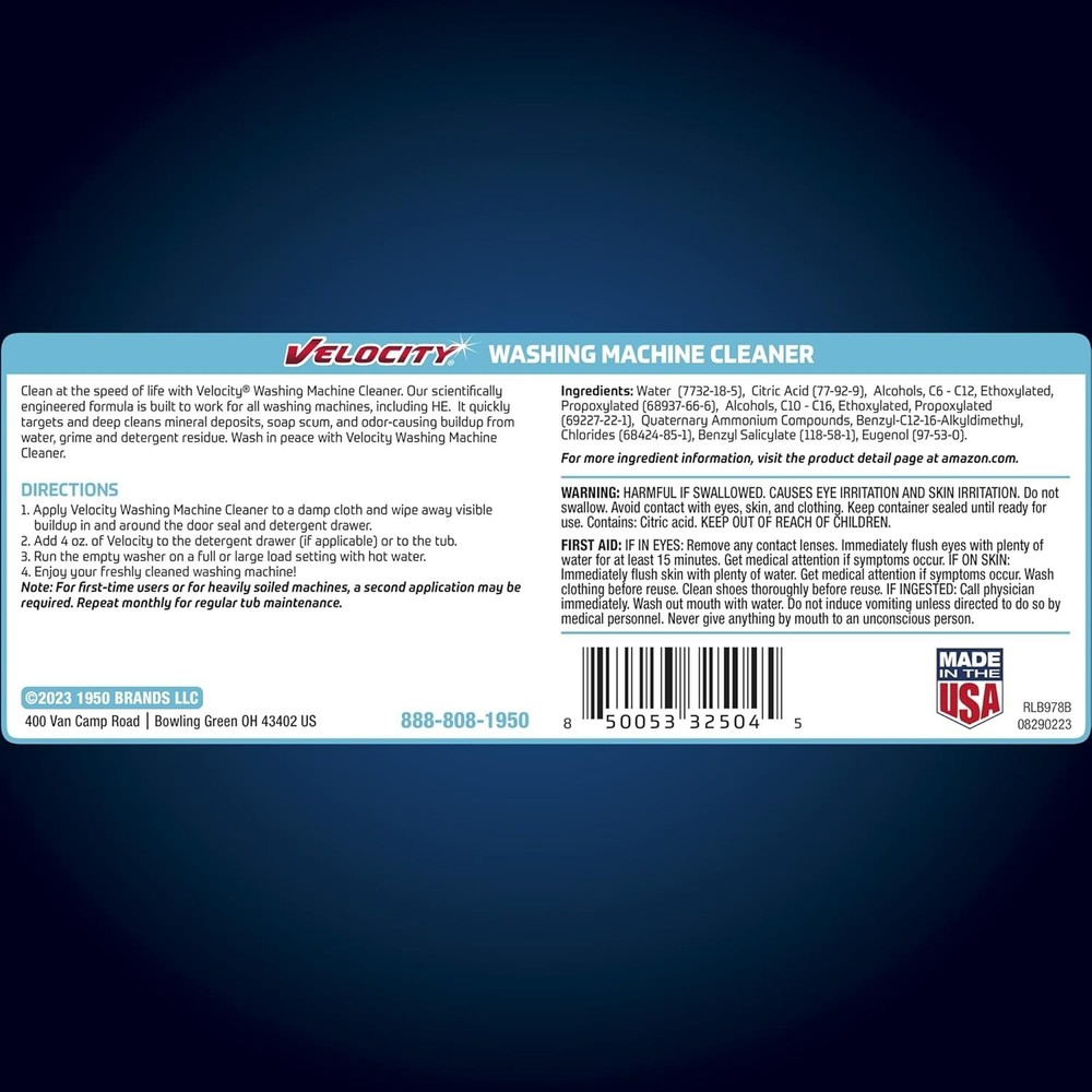 Deep Cleaning Washer Solution - Odor Eliminator for All Front & Top Load Washers