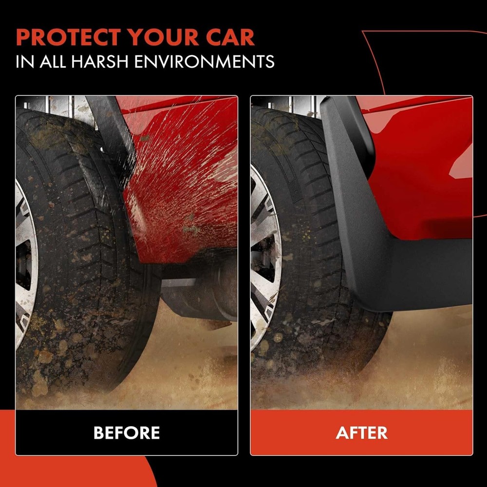 Mud Flaps Splash Guards Front and Rear Vehicle Protection