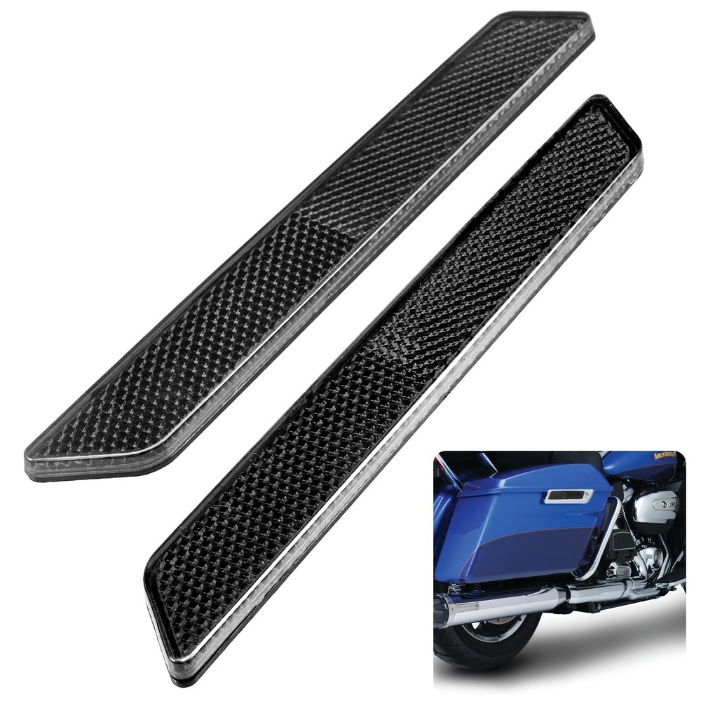 Benlari Black Saddlebag Reflector Inserts 2014-2024 standard,
