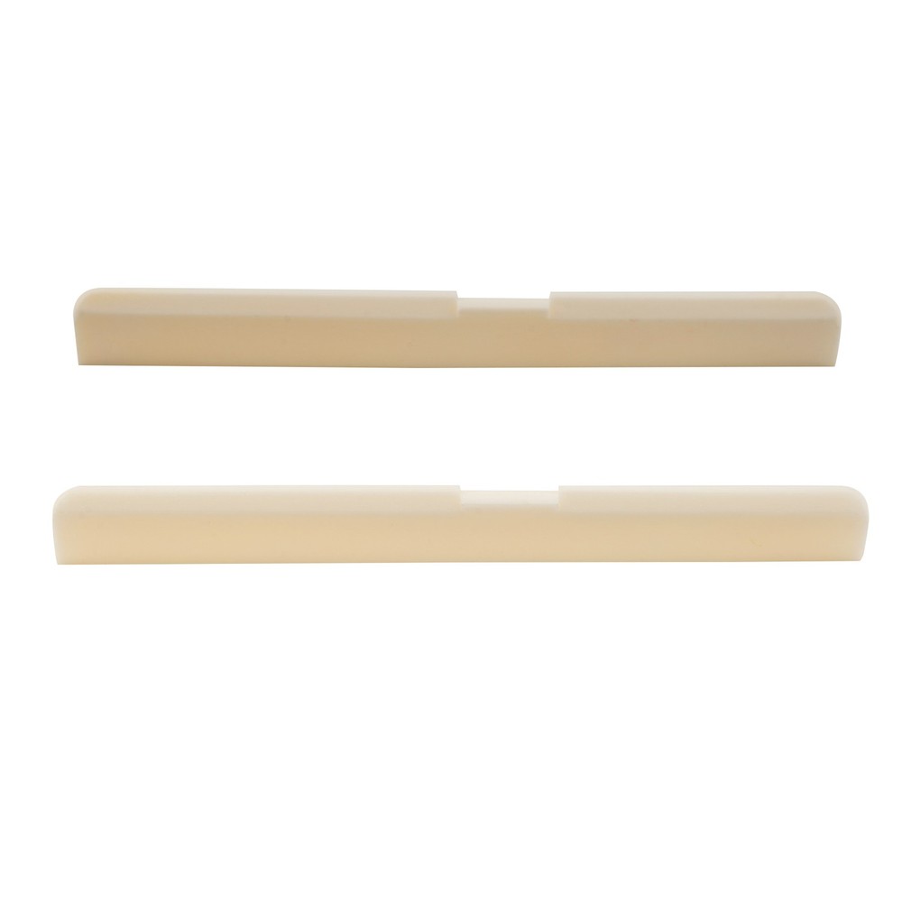 Musiclily 2Pcs 80mm Bone Flat Bottom Saddle For Classical Guitar Replacement New