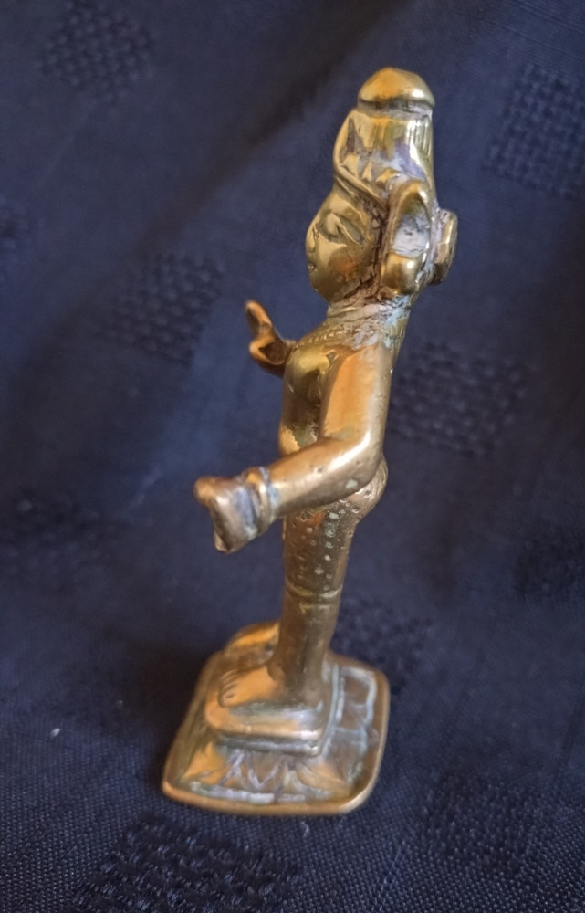 Antique Indian Bronze/Brass 19th Century Devotee Deity Statue