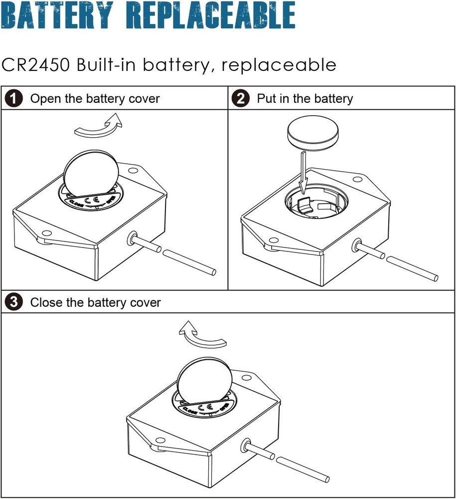 Digital Hour Meter Tachometer Maintenance Reminder Battery Replaceable For La...