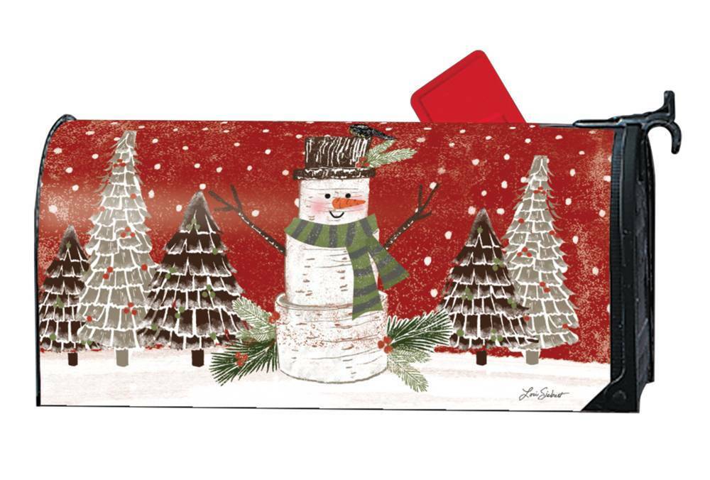 MailWraps - Oversized Mailbox Cover - Woodsy Snowman
