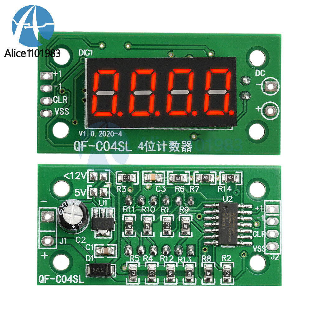 DC4-40V 0-9999 Electronic Digital Counter Module With Power Cut Memory Function