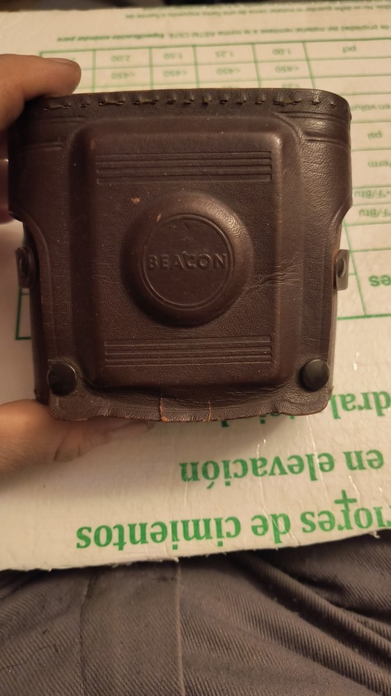 vintage becon camera with leather case