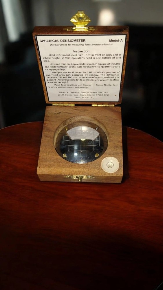 Handheld Brass & Wood Spherical Crown Densiometer for Forest Canopy Analyse fore