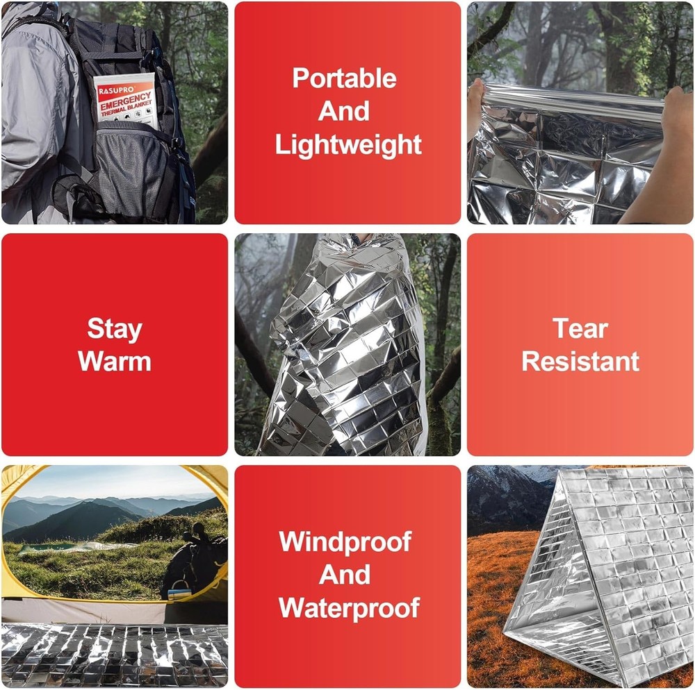 Thermal Blankets 9PK, Mylar Emergency