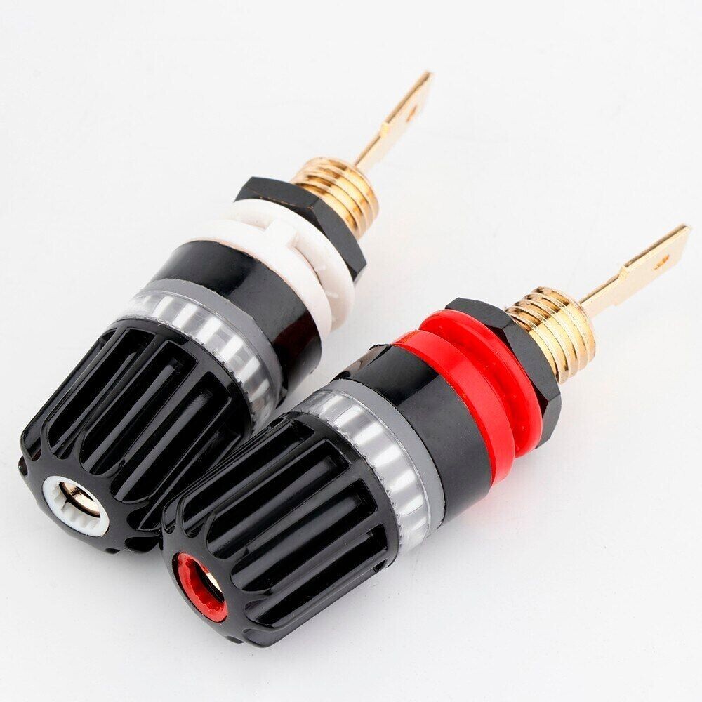 4Pcs Binding Post Audiophile Amplifier Speaker Terminal Connector Plug