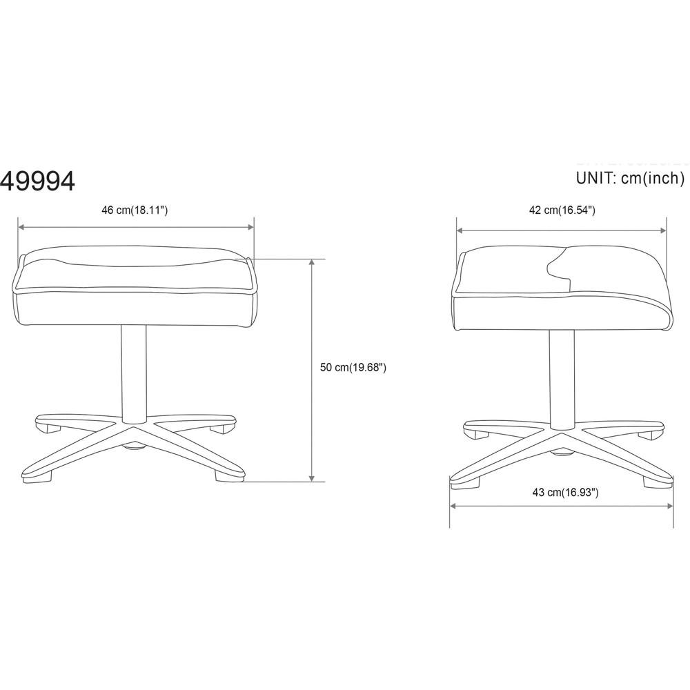 Lorell Upholstered Ottoman