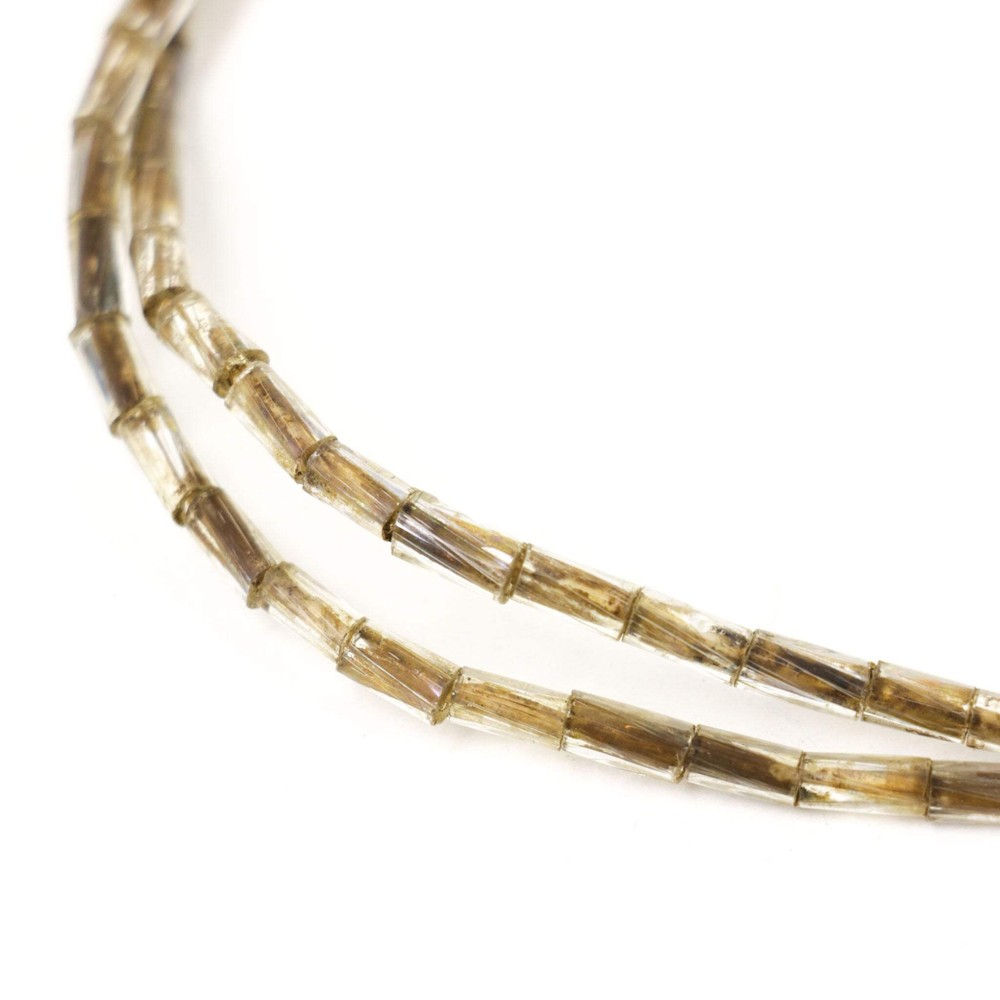 Clear Cylindrical Trade Beads