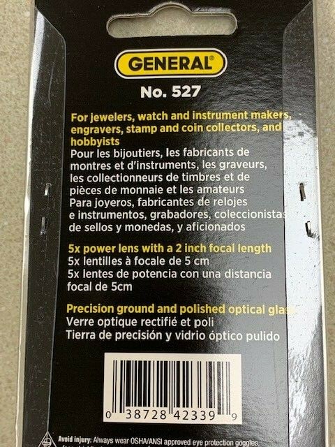 GENERAL TOOLS #527 EYE LOUPE 5X - NEW