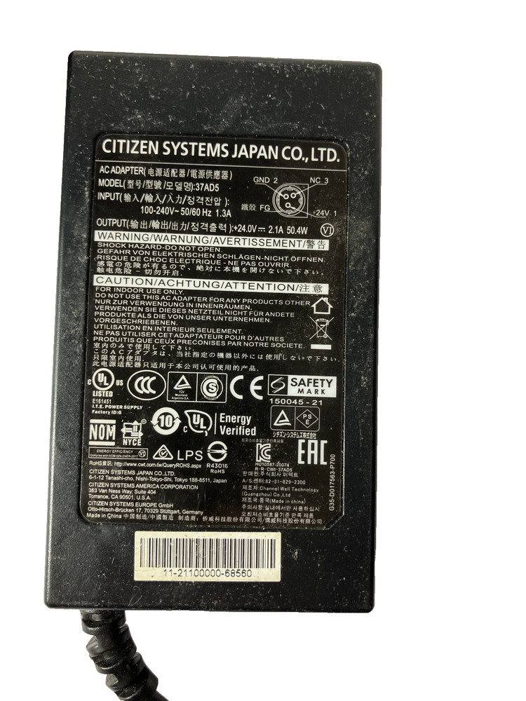 CITIZEN SYSTEMS CT-E301 DOCUMENT DUAL TONE POS THERMAL PRINTER Grade C