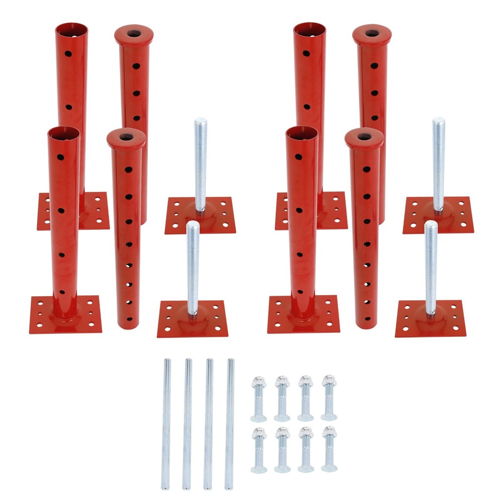 4pcs Adjustable Floor Jack Post House Floor Leveling Lift 19"-36" Height Range