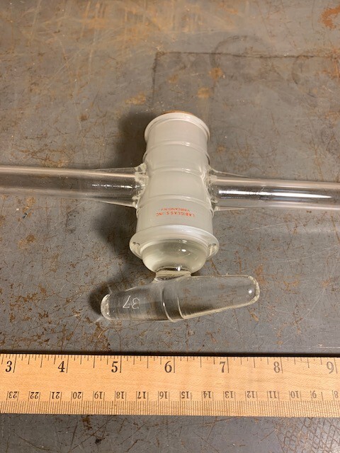 LAB GLASS INC. STOPCOCK SIDEARMS STRIAGHT BORE, GLASS PLUG